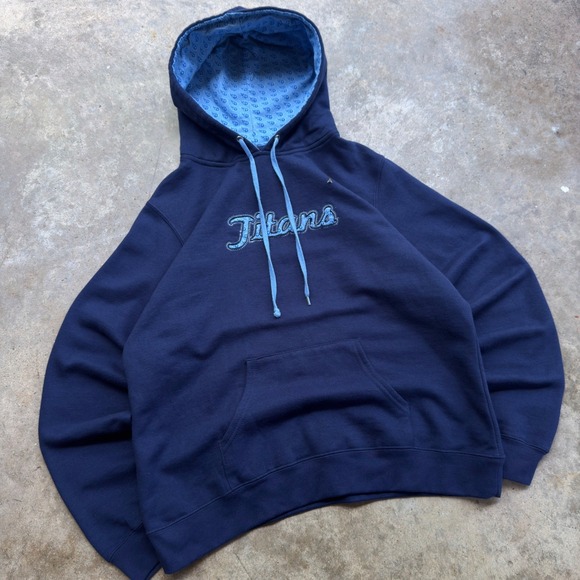NFL Other - Vintage Y2K NFL Tennessee Titans Hoodie Sportswear Navy Blue Size L (f7)